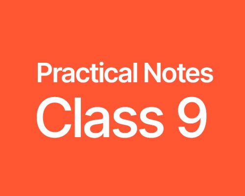 Download CBSE Class 9 Practical Notes