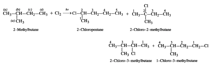 Four isomeric monochlorides