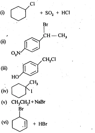 major monohalo products