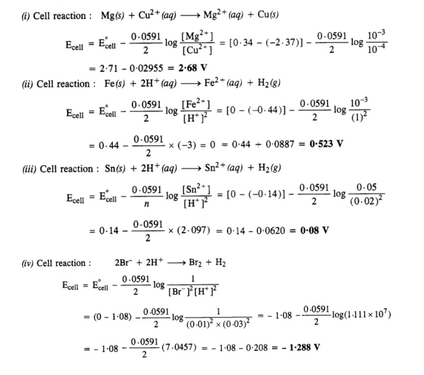 NCERT Solutions Chapter 3 Electrochemistry