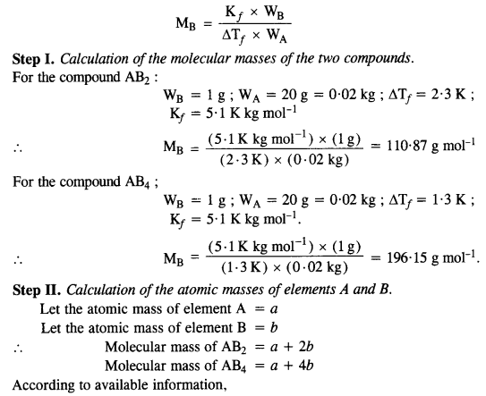 Calculate atomic masses