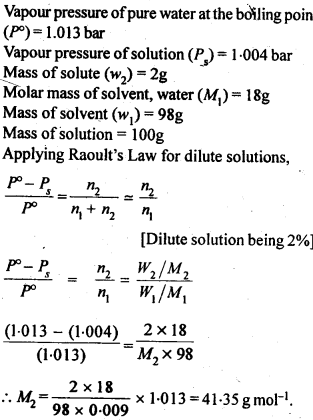 molar mass of the solute