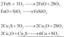 Cu2S and FeS 