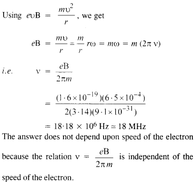 speed of the electron