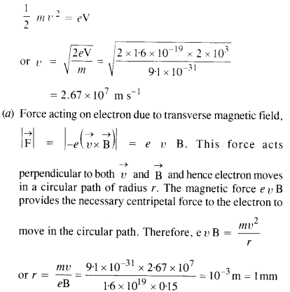  transverse to its initial velocity