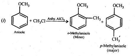 Friedel-Crafts reaction – alkylation of anisole.