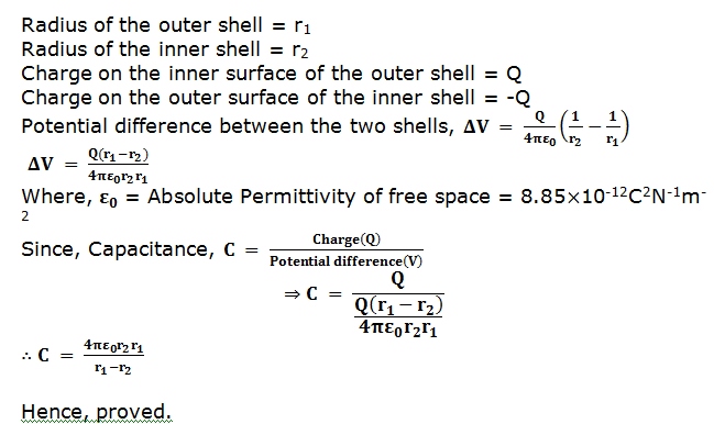 spherical capacitor