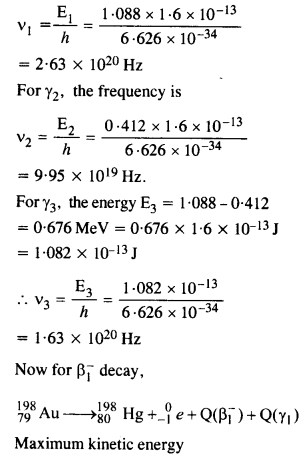 kinetic energy of β-particles