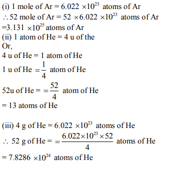 number of atoms